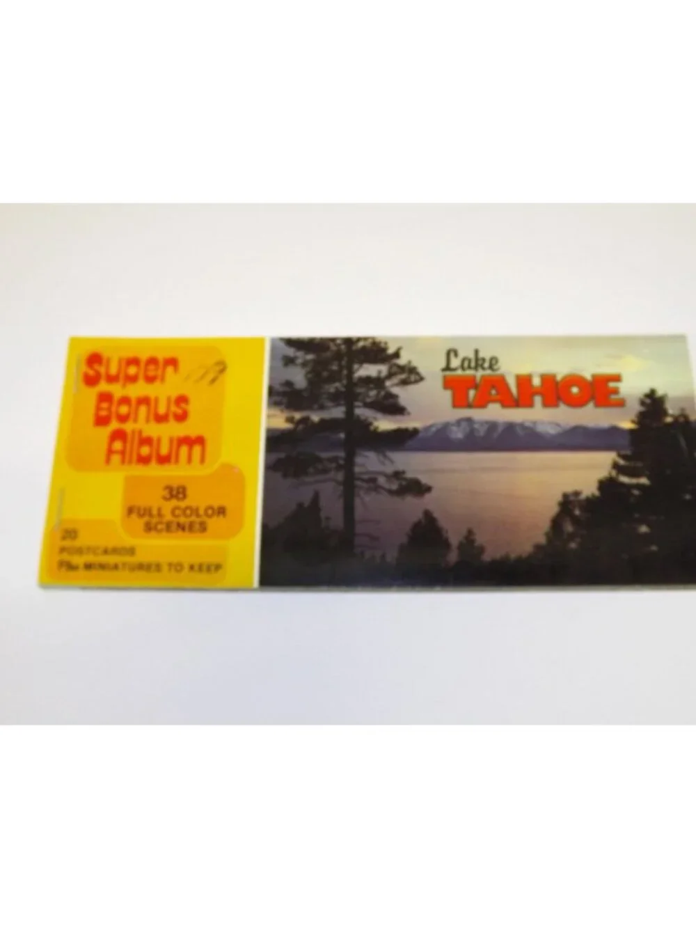 Lake Tahoe & Reno Postcard Booklets Vintage 38 Full-Color Scenes Smith Sierra No